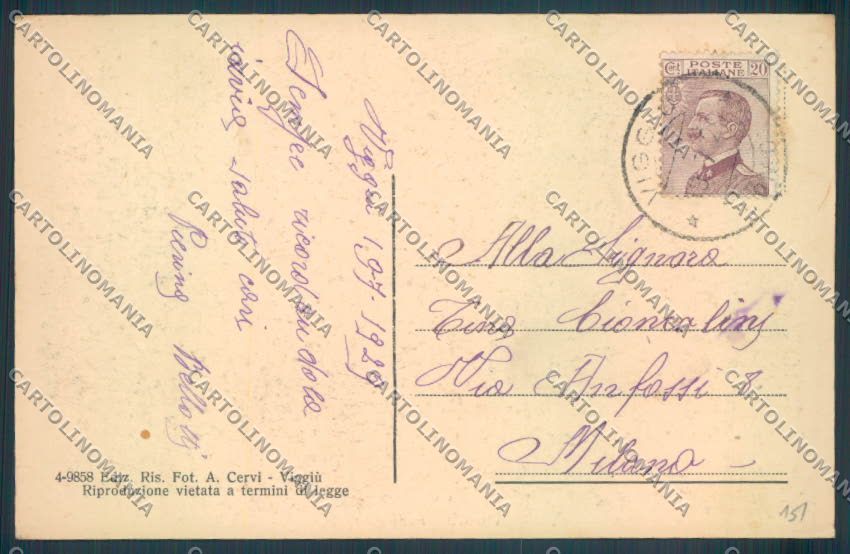 Varese Viggiù cartolina LQ7573 – retro