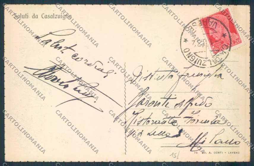 Varese Casalzuigno cartolina LQ7598 – retro
