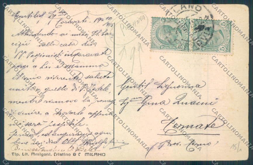 Varese Caravate PIEGHINA cartolina LQ7621 – retro