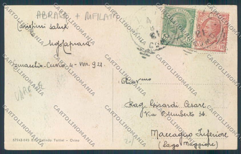 Varese Orino Azzio ABRASA RIFILATA cartolina LQ7688 – retro