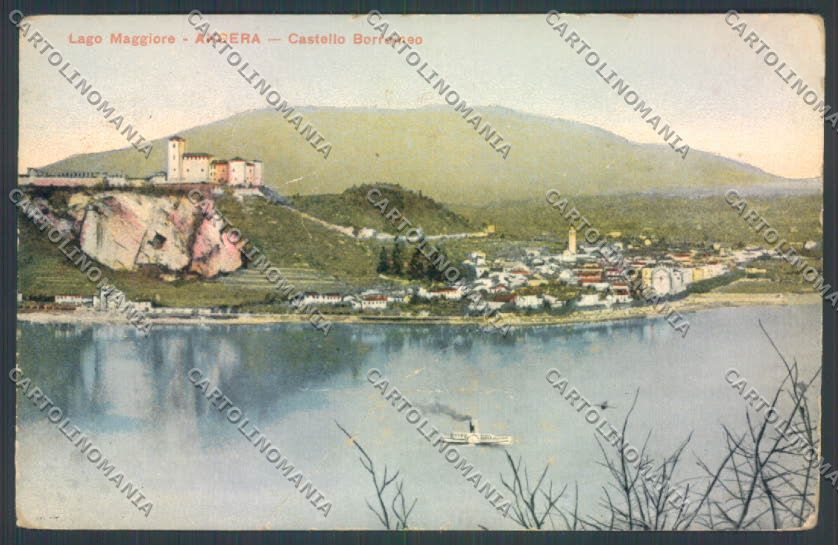 Varese Angera Battello PIEGHE cartolina LQ7716 – fronte