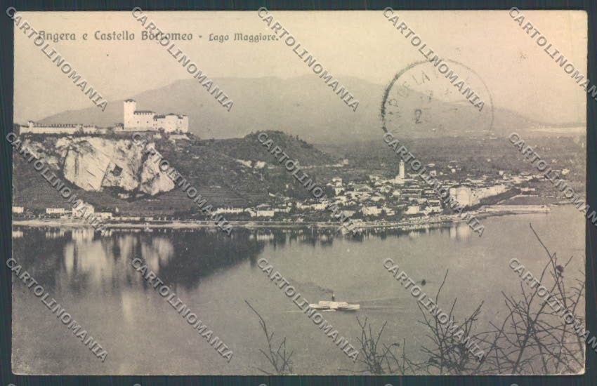 Varese Angera Battello cartolina LQ7719 – fronte