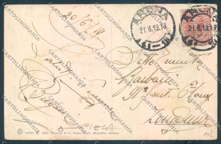Varese Angera PIEGA cartolina LQ7732 – retro