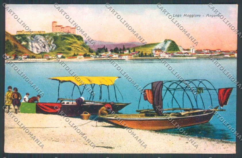 Varese Angera Barca cartolina LQ7768 – fronte