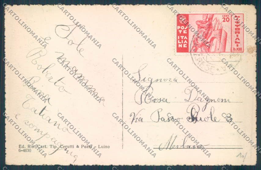Varese Castelveccana Caldè cartolina LQ7780 – retro