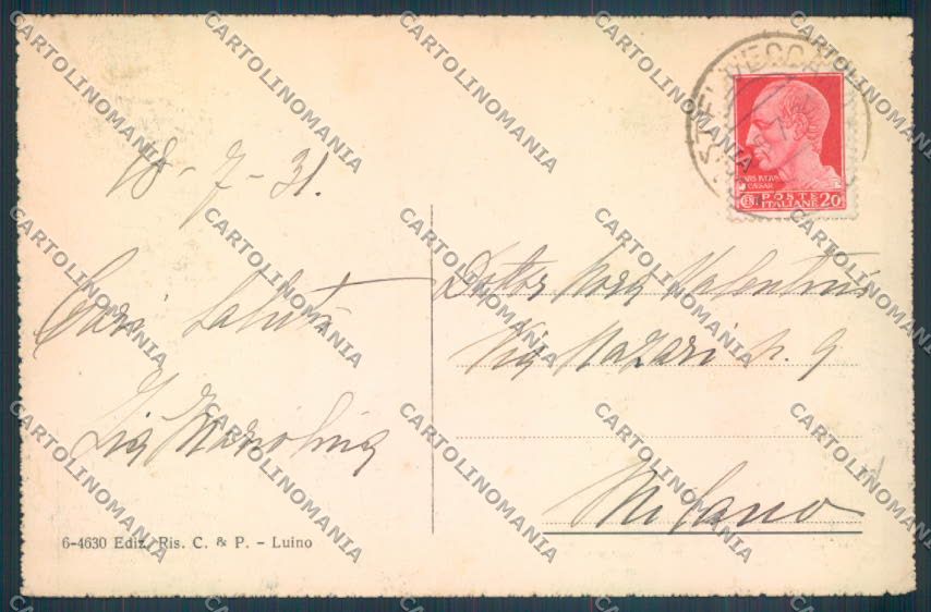 Varese Castelveccana Caldè cartolina LQ7784 – retro