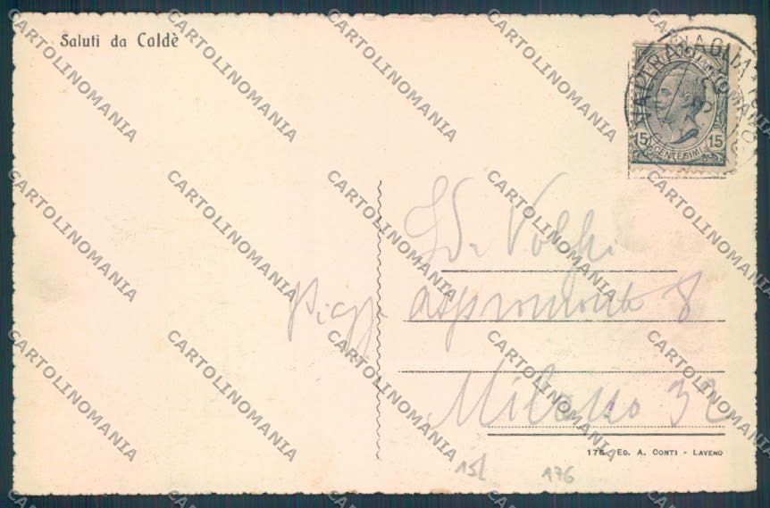 Varese Castelveccana Caldè Saluti da cartolina LQ7793 – retro