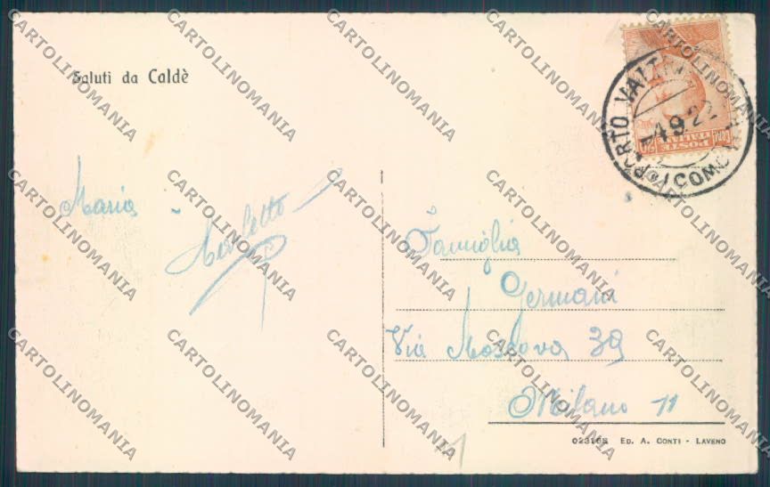 Varese Castelveccana Caldè Saluti da cartolina LQ7800 – retro