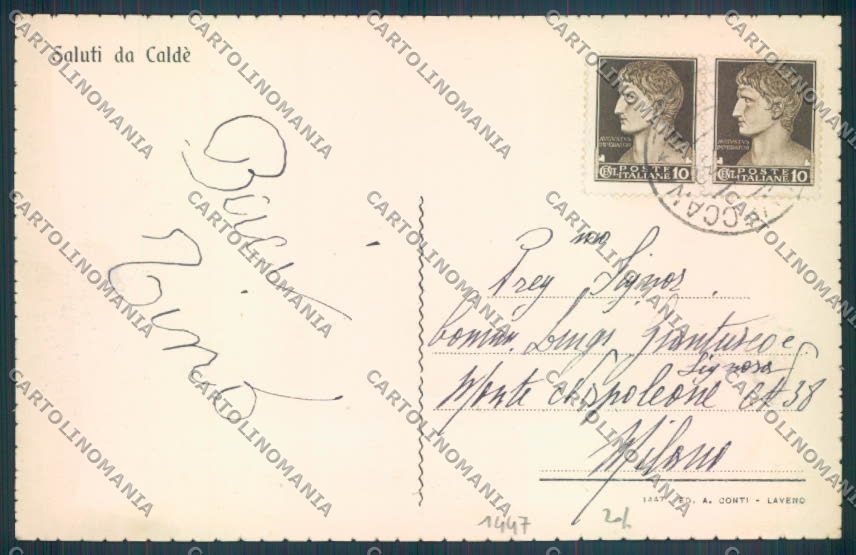 Varese Castelveccana Caldè Saluti da cartolina LQ7804 – retro