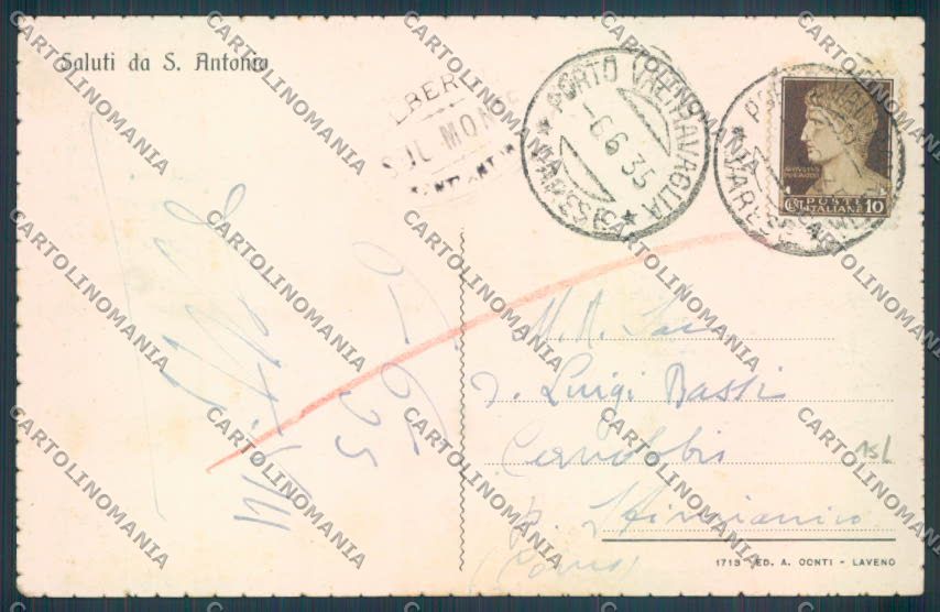 Varese Valtravaglia Sant'Antonio Saluti da cartolina LQ7811 – retro