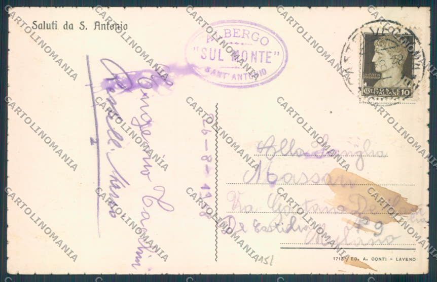 Varese Valtravaglia Sant'Antonio Saluti da cartolina LQ7812 – retro