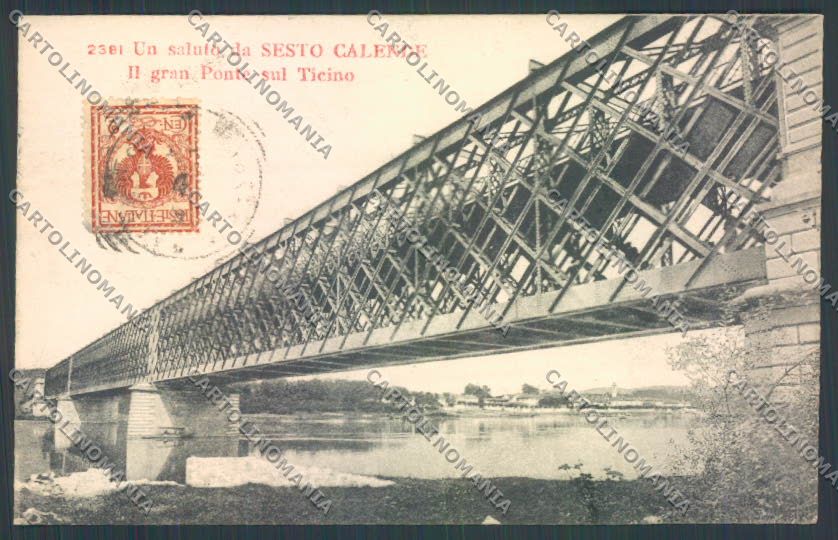 Varese Sesto Calende Ponte cartolina LQ7825 – fronte