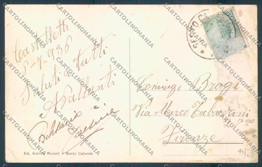 Varese Sesto Calende ABRASA cartolina LQ7828 – retro
