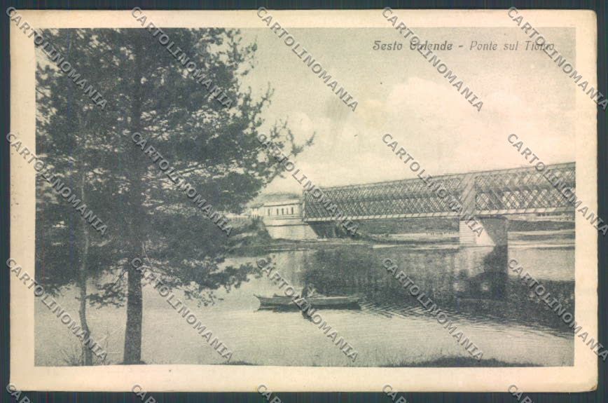 Varese Sesto Calende Ponte Barca cartolina LQ7834 – fronte