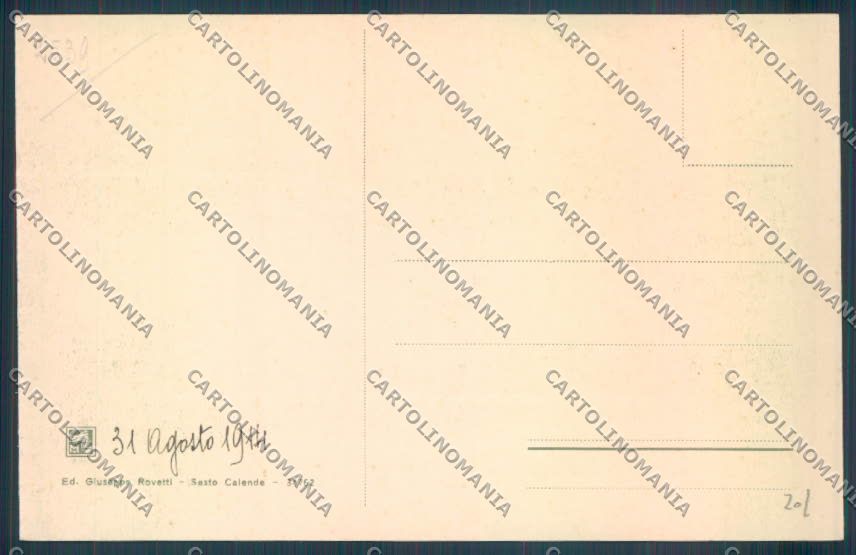 Varese Sesto Calende Ponte Battello Barca cartolina LQ7843 – retro