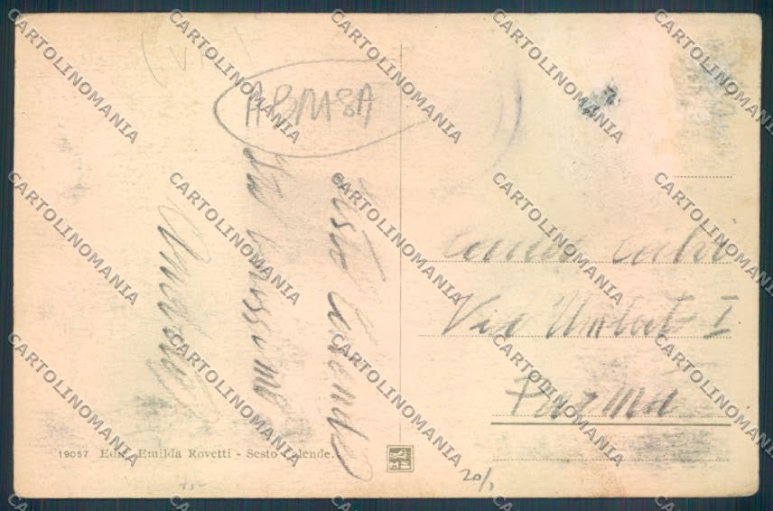Varese Sesto Calende Barca Saluti da ABRASA cartolina LQ7844 – retro