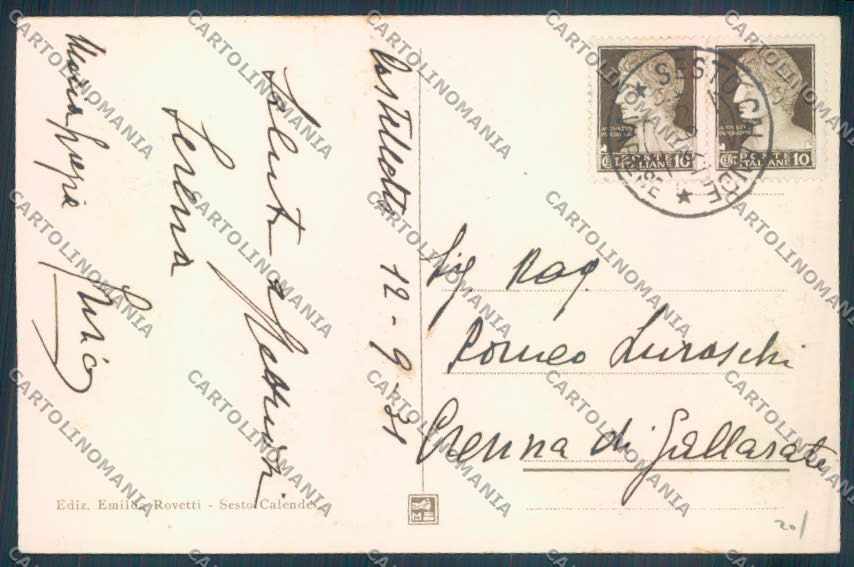 Varese Sesto Calende cartolina LQ7848 – retro