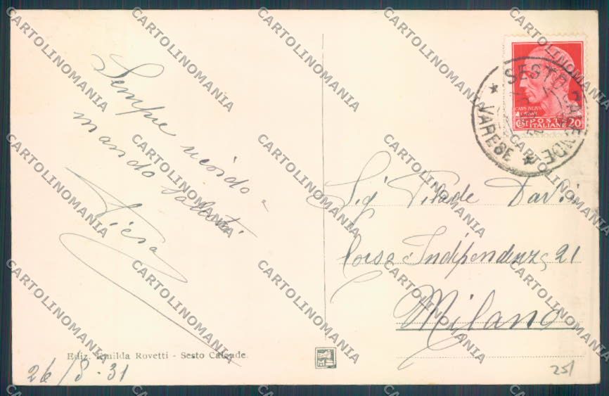 Varese Sesto Calende Saluti da Barca cartolina LQ7870 – retro