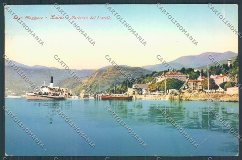 Varese Luino Battello PIEGHE cartolina LQ7886 – fronte