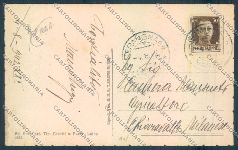 Varese Luino PIEGA cartolina LQ7889 – retro