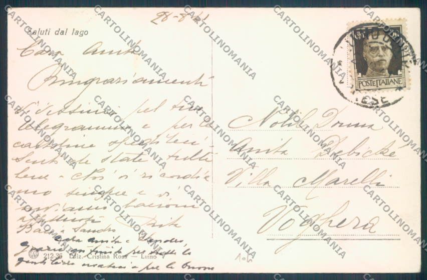 Varese Luino Battello cartolina LQ7924 – retro