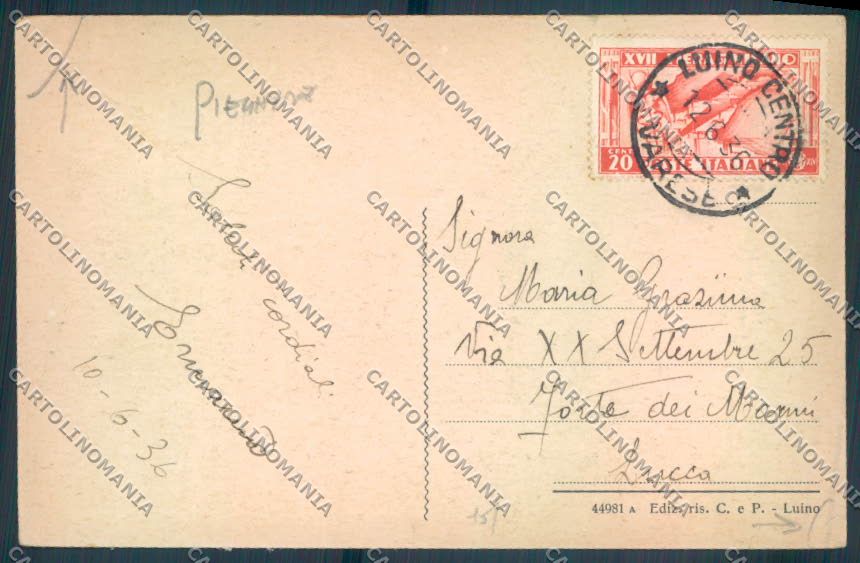 Varese Luino PIEGHINE cartolina LQ8006 – retro