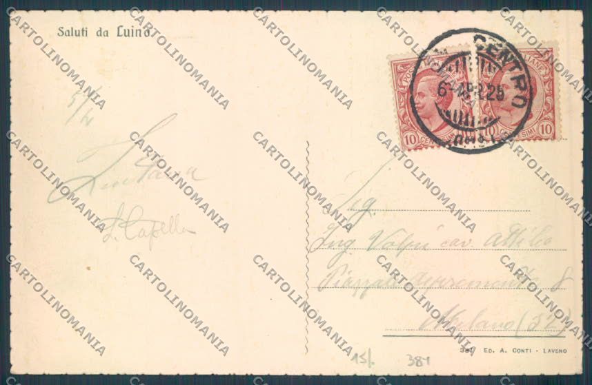 Varese Luino Saluti da Motta Popino cartolina LQ8022 – retro