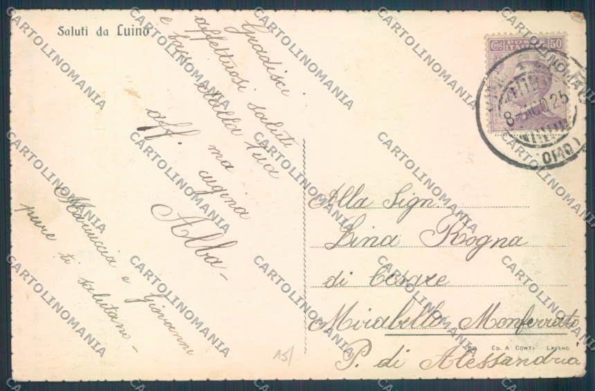 Varese Luino Battello Saluti da cartolina LQ8024 – retro