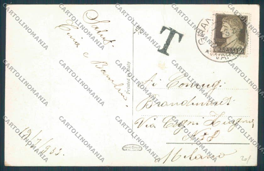 Varese Luino Battello PIEGHINE cartolina LQ8054 – retro