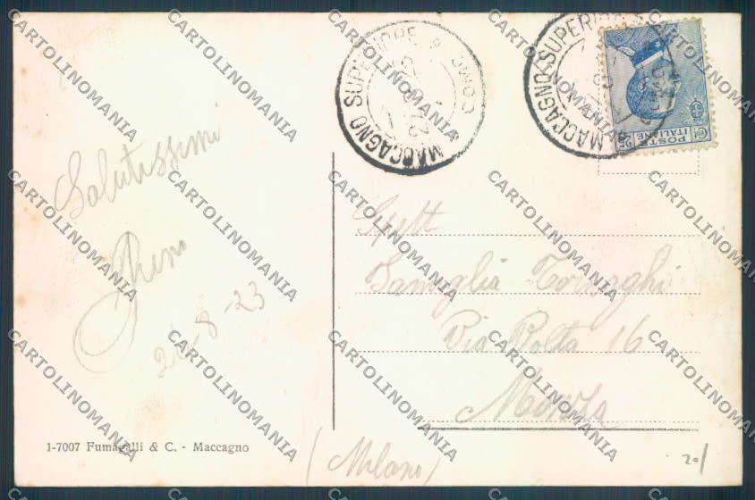Varese Maccagno cartolina LQ8134 – retro