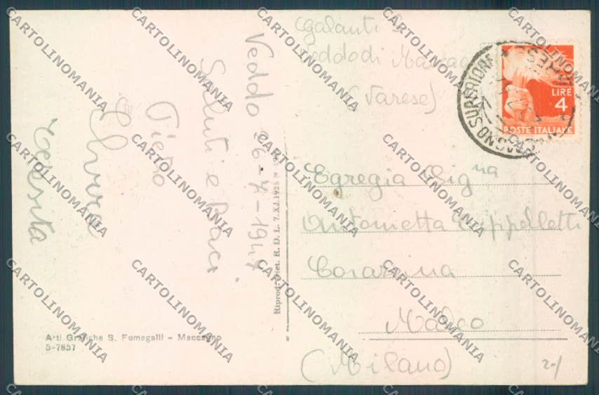 Varese Maccagno cartolina LQ8144 – retro