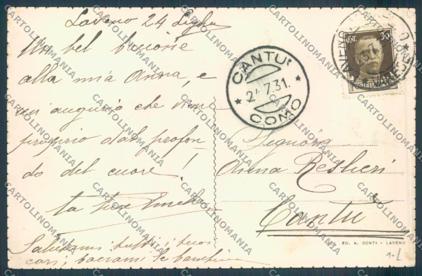 Varese Laveno Saluti da cartolina LQ8182 – retro