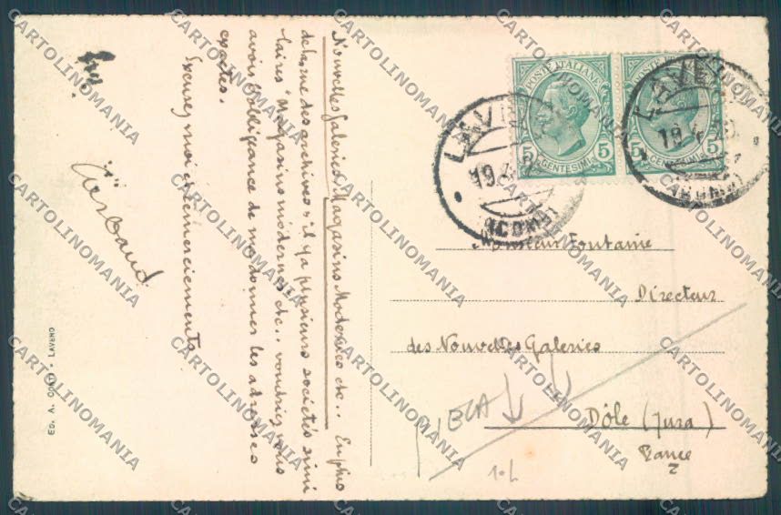 Varese Laveno Battello PIEGA cartolina LQ8185 – retro