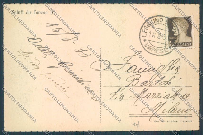 Varese Laveno cartolina LQ8191 – retro