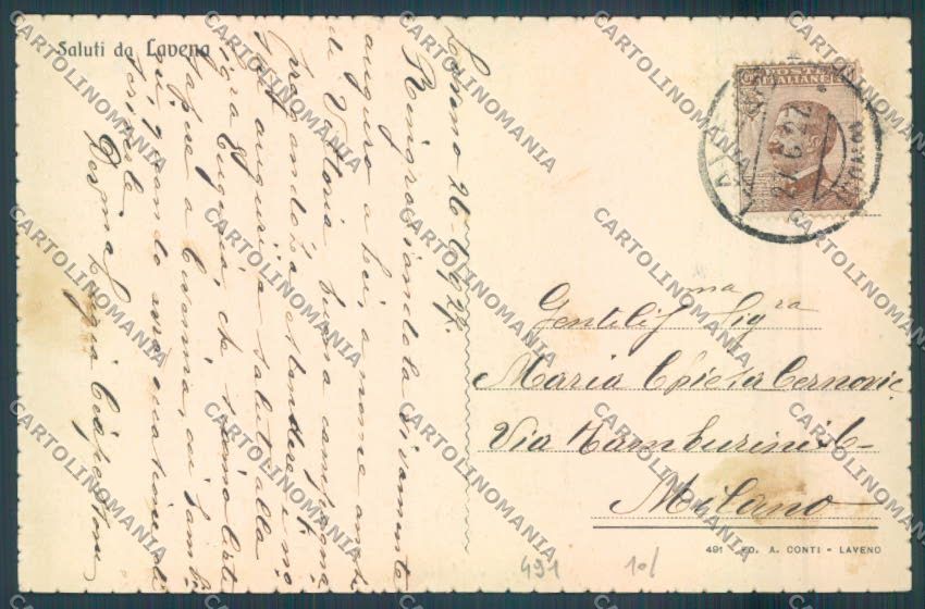 Varese Laveno Battello Saluti da cartolina LQ8195 – retro