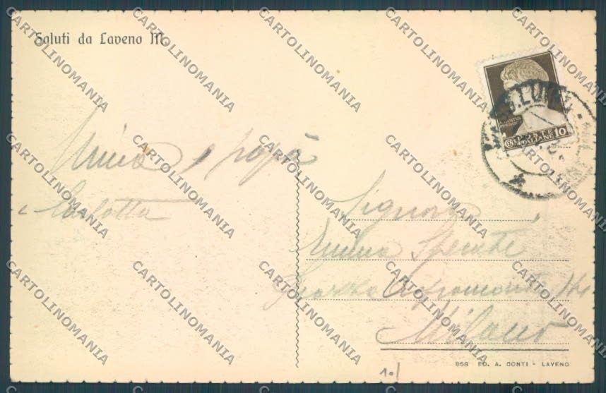 Varese Laveno Battello Saluti da cartolina LQ8201 – retro