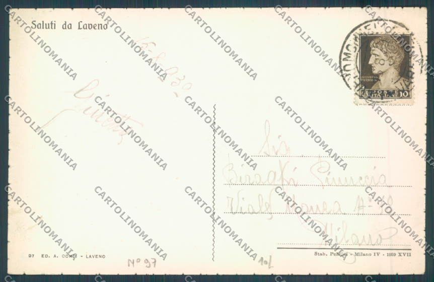 Varese Laveno Battello Saluti da cartolina LQ8202 – retro