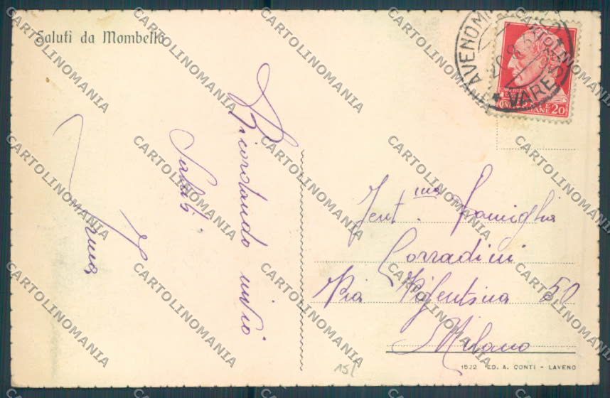 Varese Laveno Mombello Saluti da cartolina LQ8210 – retro