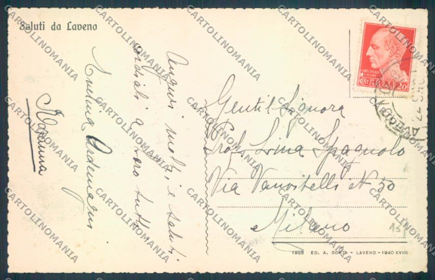 Varese Laveno Saluti da cartolina LQ8240 – retro