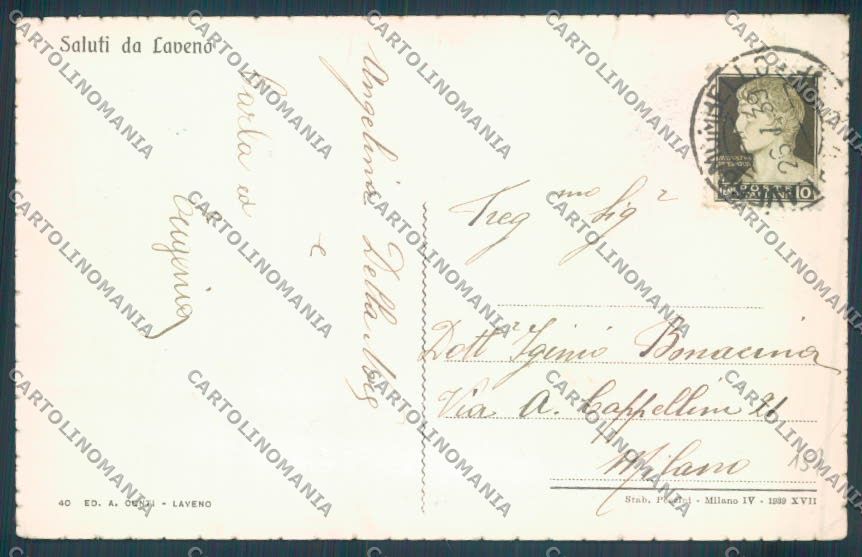 Varese Laveno Battello cartolina LQ8264 – retro