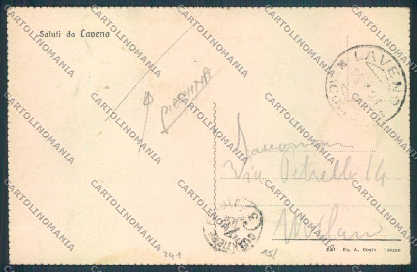 Varese Laveno PIEGHINA cartolina LQ8294 – retro