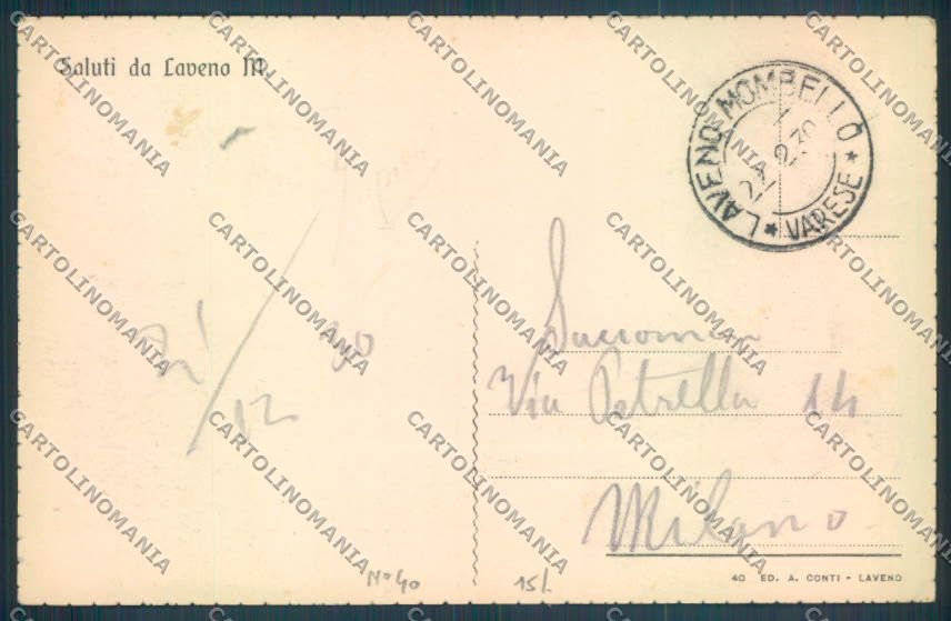 Varese Laveno Saluti da cartolina LQ8295 – retro
