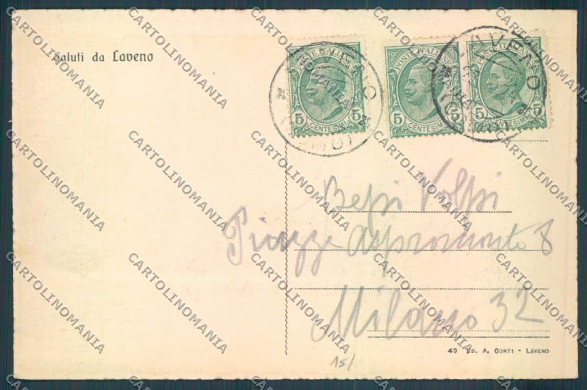 Varese Laveno Saluti da cartolina LQ8296 – retro