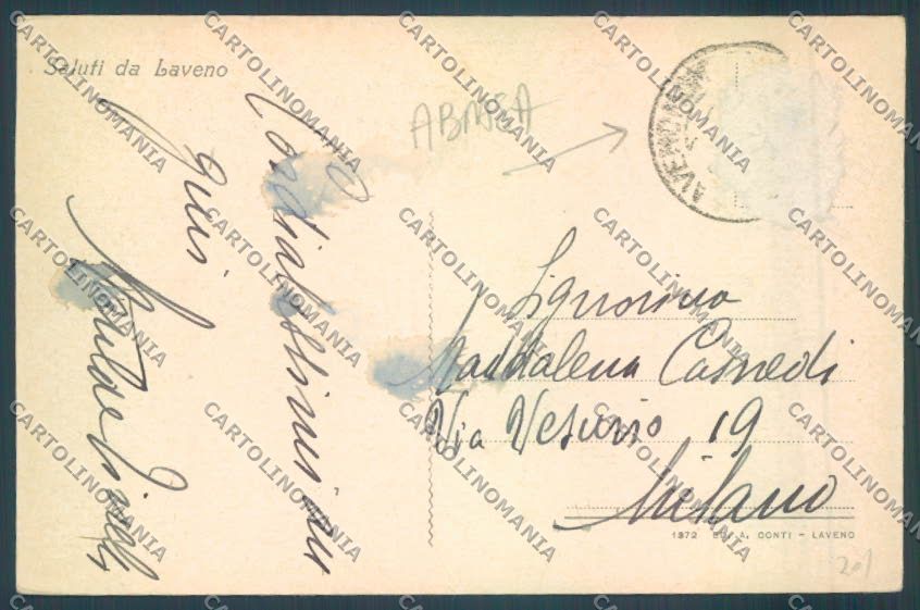 Varese Laveno ABRASA cartolina LQ8310 – retro