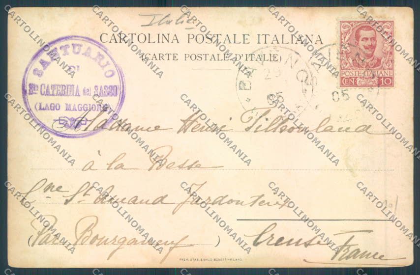Varese Leggiuno Santa Caterina del Sasso cartolina LQ8401 – retro