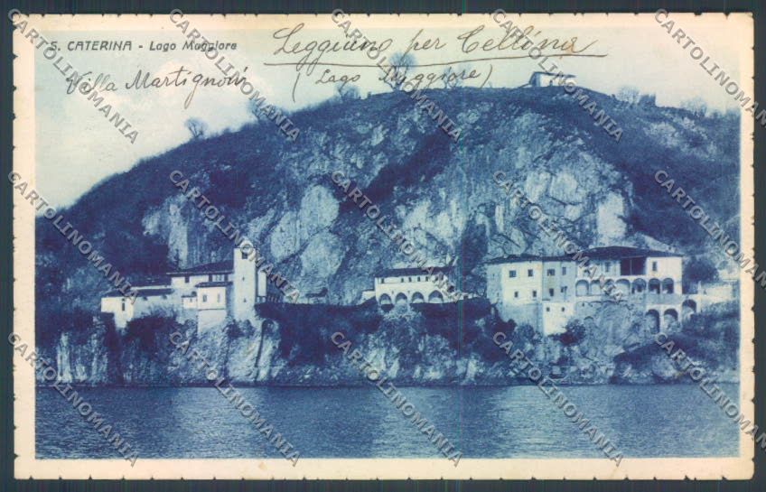 Varese Leggiuno Santa Caterina del Sasso Saluti da cartolina LQ8414 – fronte