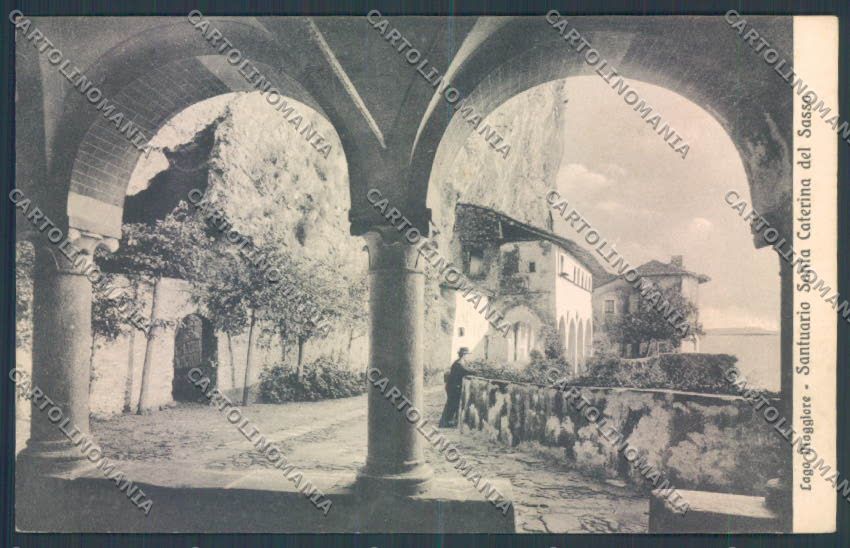 Varese Leggiuno Santa Caterina del Sasso SCOLLATA cartolina LQ8421 – fronte