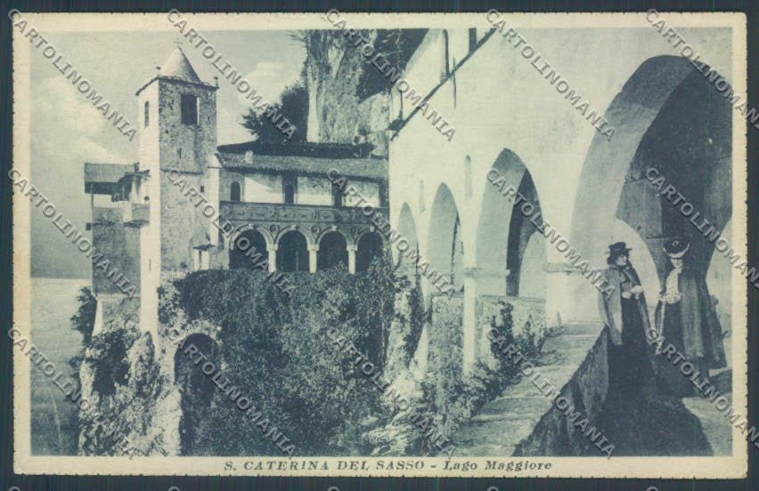 Varese Leggiuno Santa Caterina del Sasso PIEGATA cartolina LQ8425 – fronte