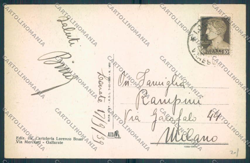 Varese Gallarate cartolina LQ8445 – retro