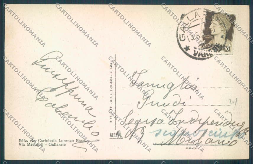 Varese Gallarate cartolina LQ8455 – retro